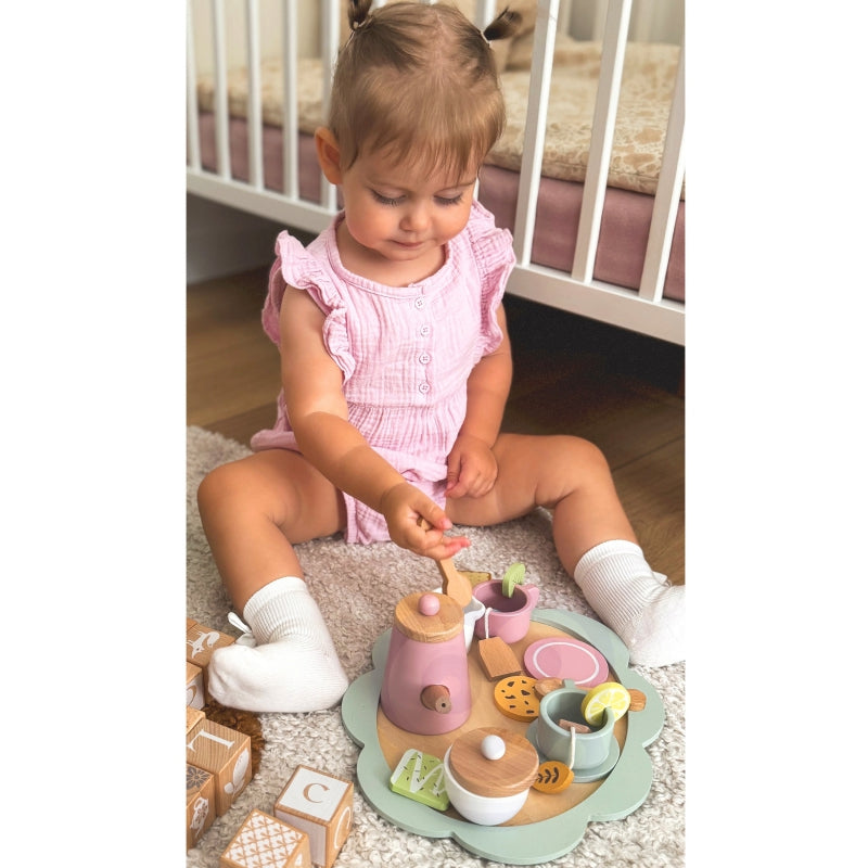 TOOKY TOY Houten Speelgoed Theeset