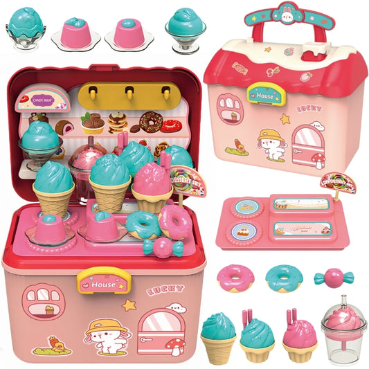 WOOPIE Speelgoed IJssalon 2-in-1 Koffer 16 stuks