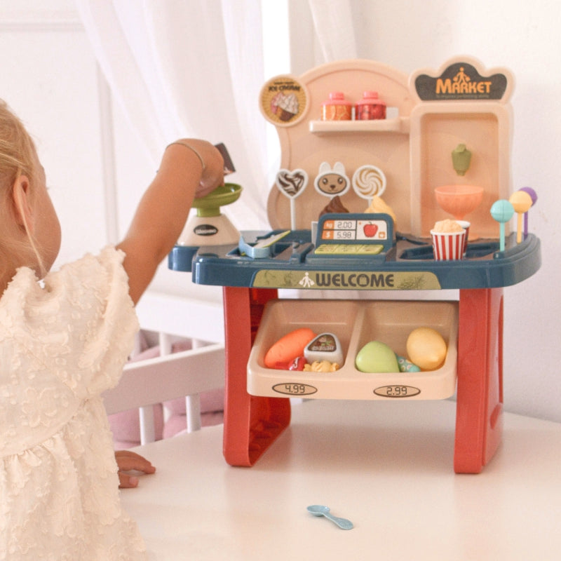 WOOPIE Speelgoed Supermarkt Winkelwagen inclusief 40 Accessoires