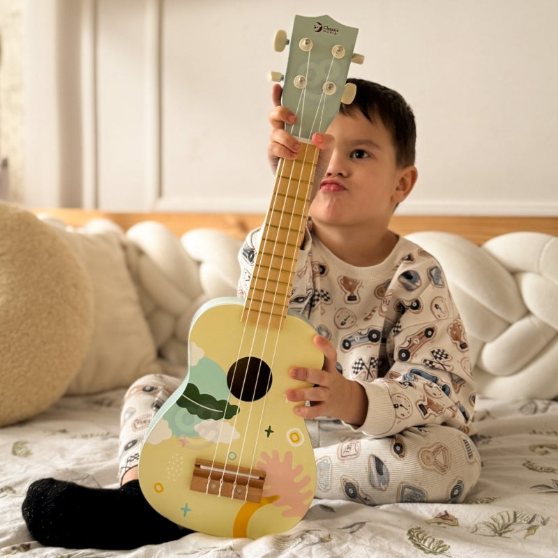 CLASSIC WORLD Houten Gitaar voor Kinderen - Roze