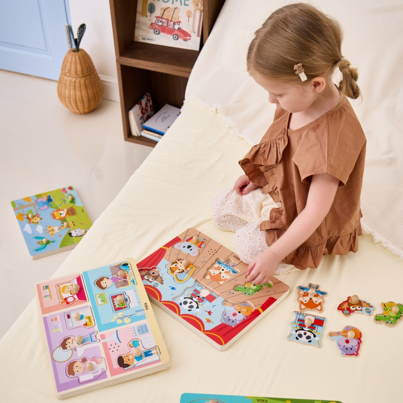 VIGA Geluiden puzzel voor kinderen, Muzikale Dieren