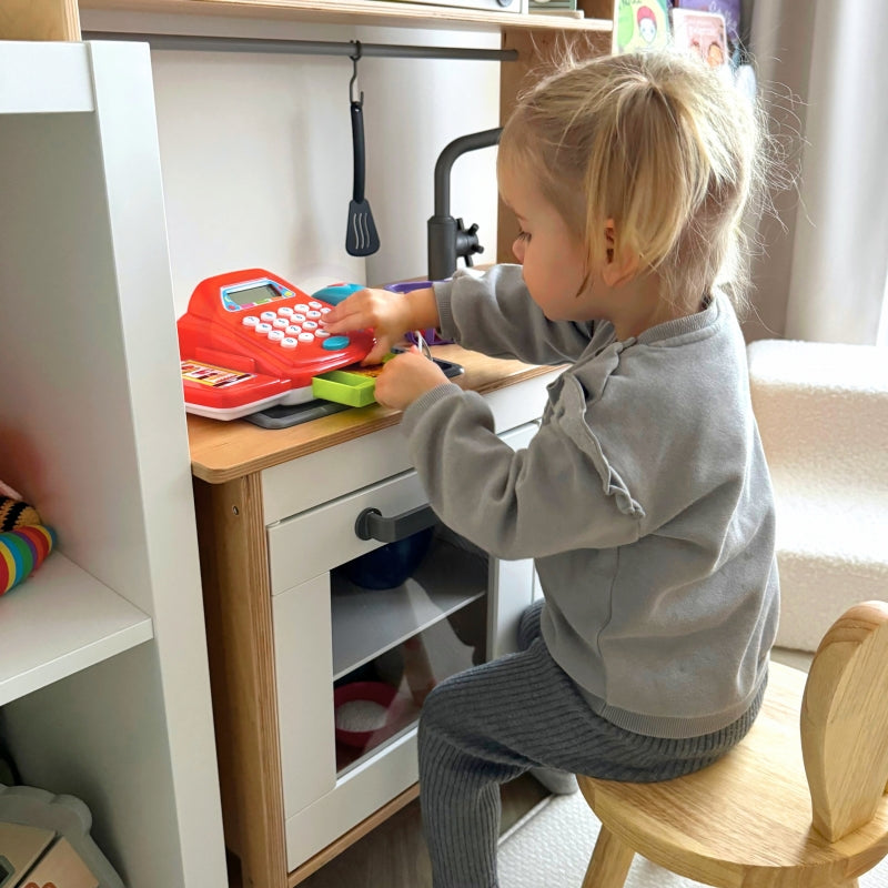 WOOPIE Speelgoed Kassa met Rekenmachine en Accessoires