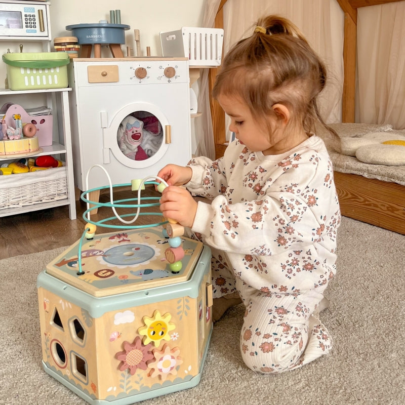 TOOKY TOY Interactieve houten zeshoekige Speelgoed doos
