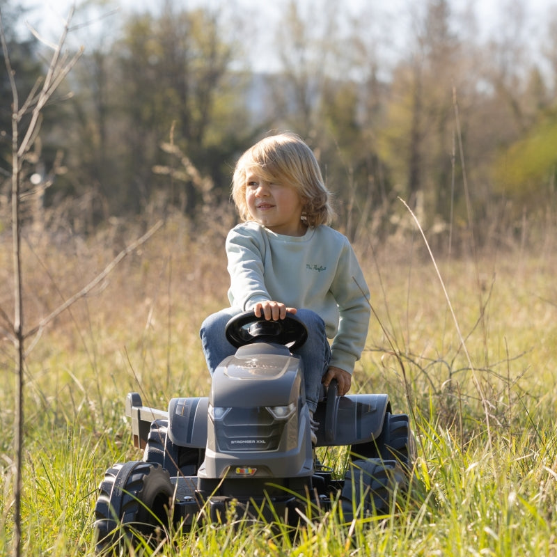 SMOBY XXL Grijze Traptractor met Aanhanger