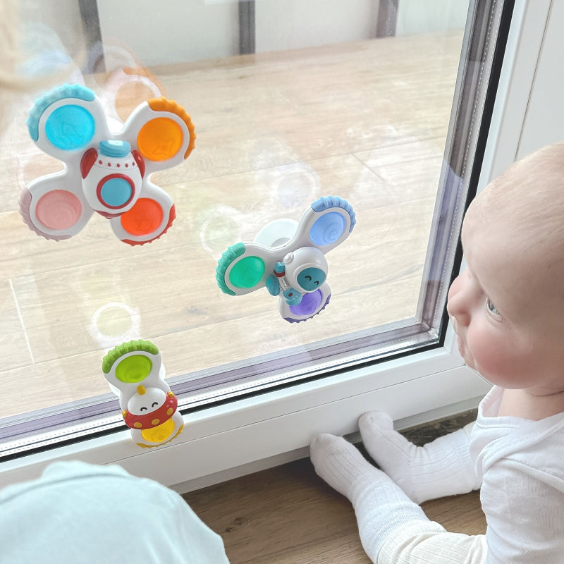 WOOPIE BABY Sensorisch Speelgoed Fidget Spinner – Raket, Alien & Ufo – 3 stuks