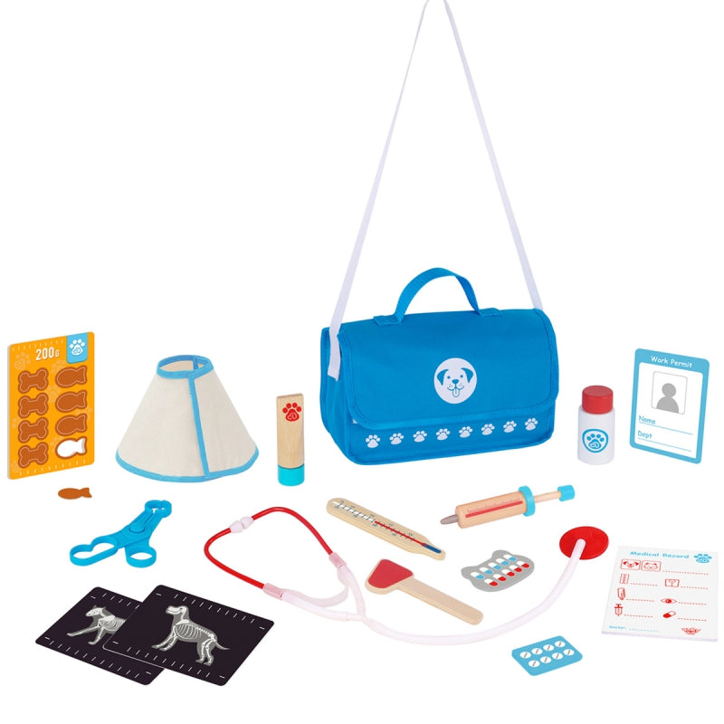 TOOKY TOY Dierenarts Set – Dokterskoffertje 17-delig