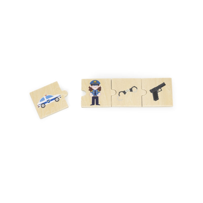 VIGA Houten Beroepen met gereedschap Puzzelset