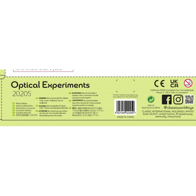 CLASSIC WORLD Optische Experimenten Set - Zintuigen Training - 16 stuks