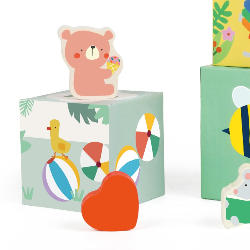 CLASSIC WORLD Bos-thema Kubusset , Puzzel Dieren, 10 stuks, voor Peuters en Baby's