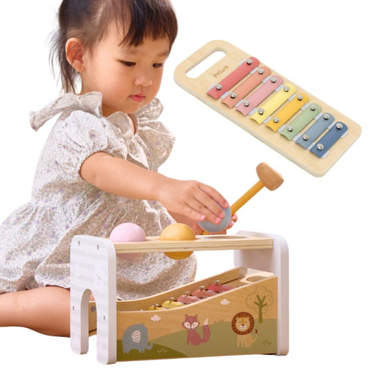 VIGA Houten Tap Tap Xylofoon 2 in 1 set