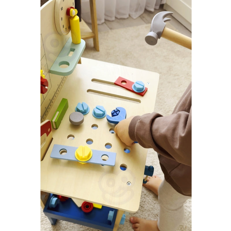 TOOKY TOY Houten DIY Tafel Gereedschap Werkbank