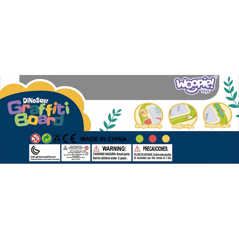 WOOPIE Magisch Magnetisch Tekenbord Kleurrijk + Stempels + Patronen, Roze