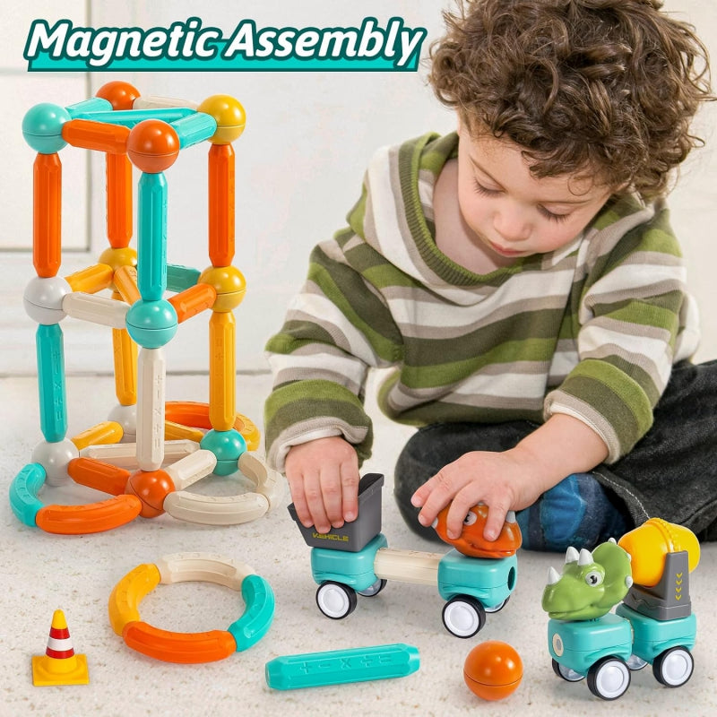 WOOPIE Magnetische Bouwblokken 84 stuks – Dinosaurus Constructieset