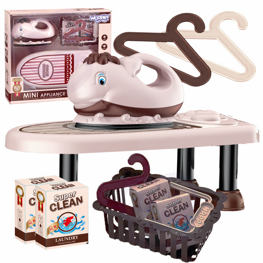 WOOPIE 2-in-1 Speelgoed Strijkset – Strijkplank en Strijkijzer met Muziek, 7 stuks