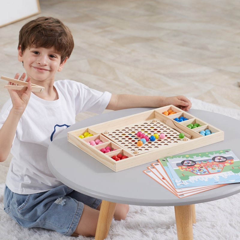 VIGA Houten Kralenspel "Pak en Match", Montessori Puzzel