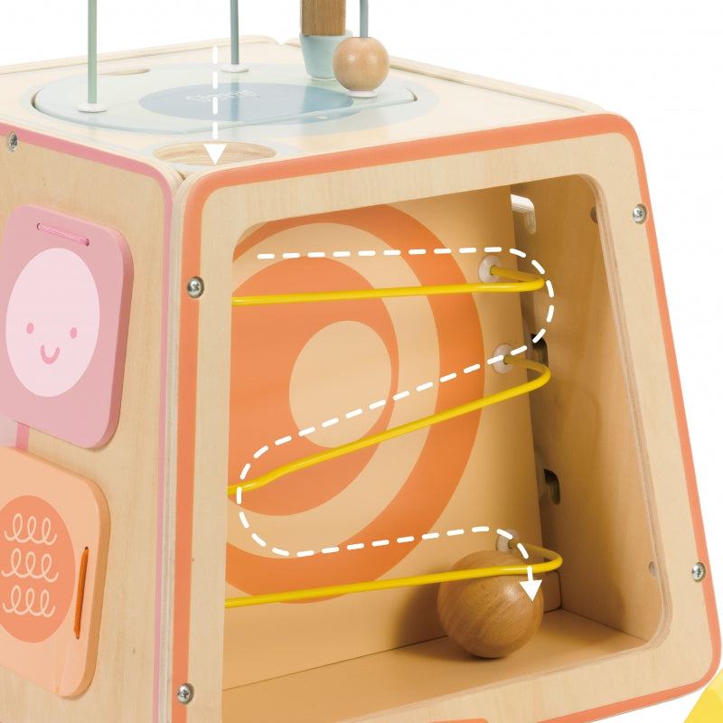 CLASSIC WORLD Houten 6-in-1 educatieve speel kubus