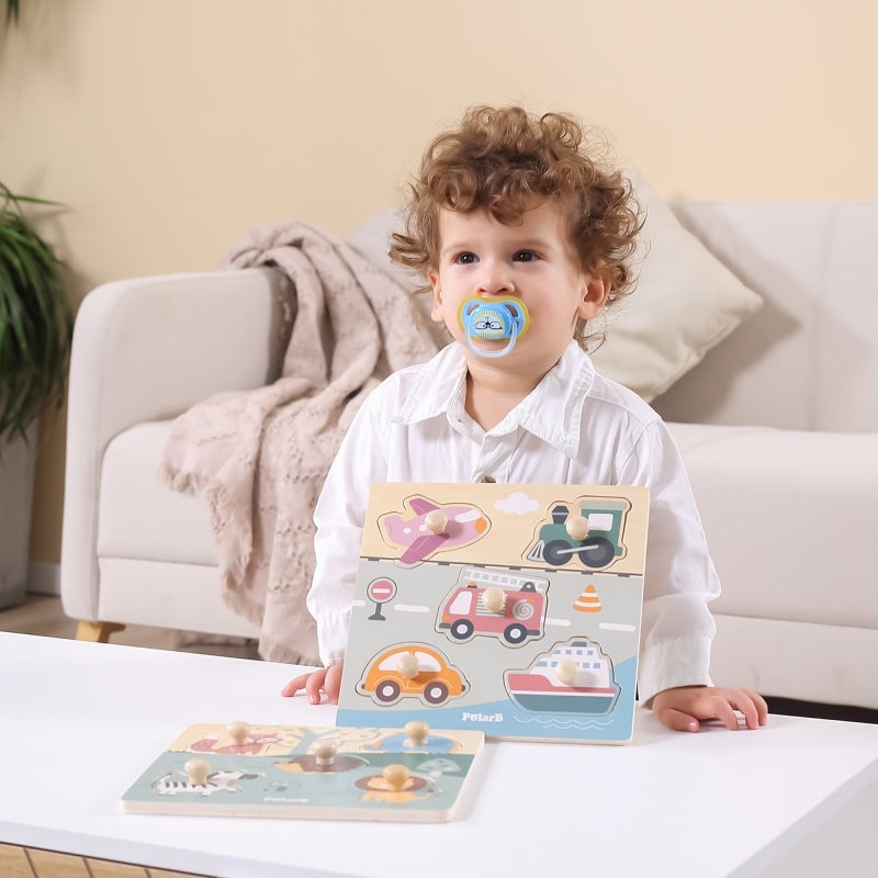 VIGA Houten Dieren Puzzel met Pinnen