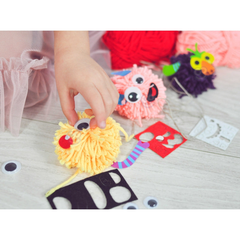 WOOPIE ART&FUN Creatieve Set – Maak je Eigen Monster Pompon