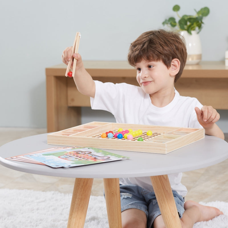 VIGA Houten Kralenspel "Pak en Match", Montessori Puzzel