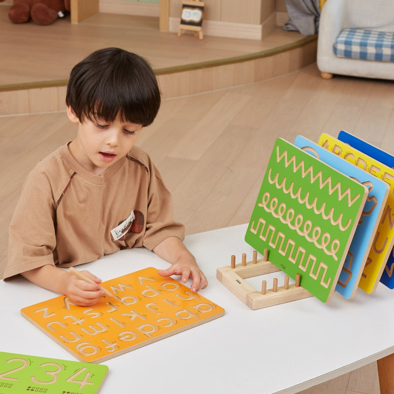 VIGA Houten Standaard voor Tekenborden, Puzzels, Verticale Organizer