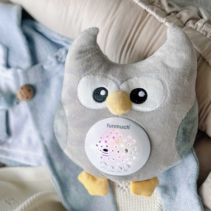 WOOPIE Knuffel en Slaapprojector Uiltje voor Baby's – 10 Wiegeliedjes