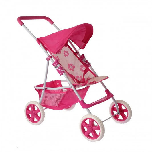 WOOPIE Poppenwagen met Bloemenprint