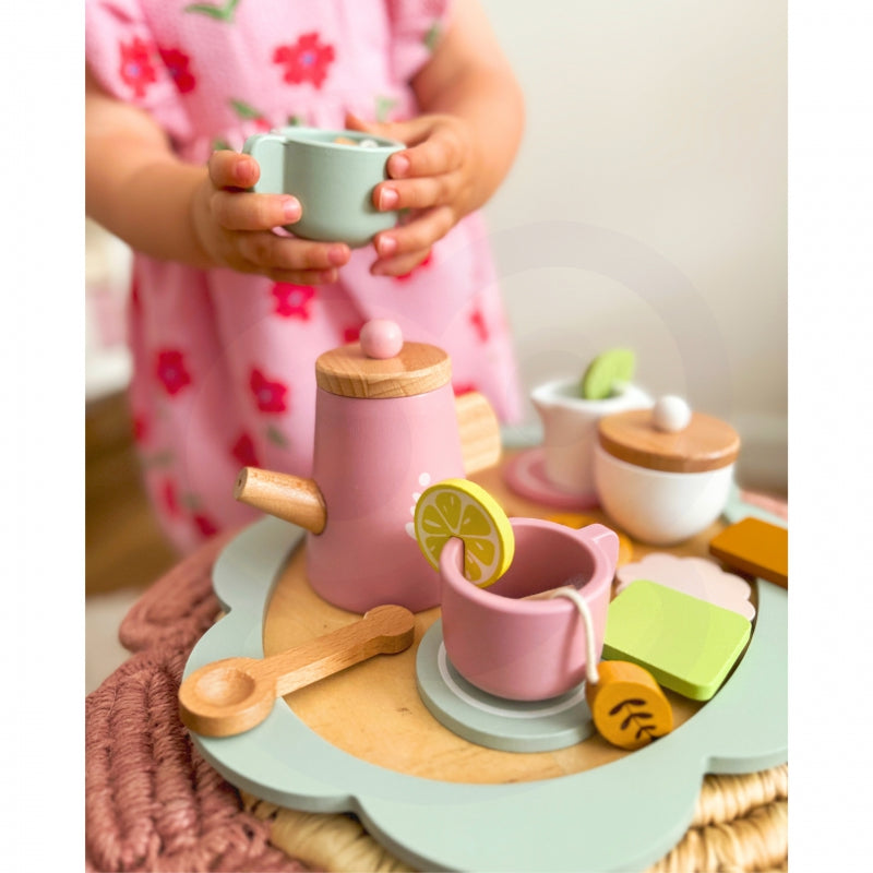 TOOKY TOY Houten Speelgoed Theeset