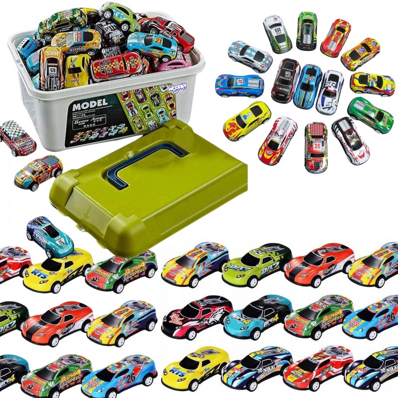 WOOPIE Speelgoed Raceauto Set,  50 diverse speelgoed Auto’s in Doos