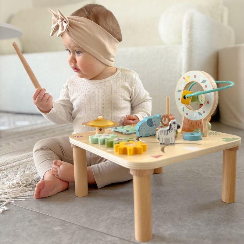 WOOPIE Houten 5-in-1 Educatieve Speeltafel Met Sensorisch Doolhof
