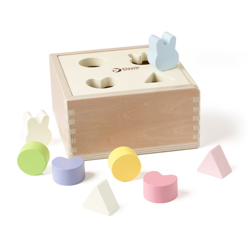 CLASSIC WORLD Houten vormen box voor kinderen - 10 stuks