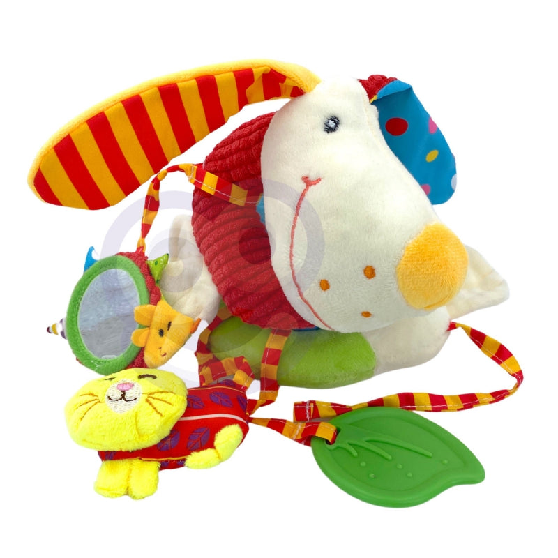 WOOPIE Zachte Educatieve Spiraalhanger voor Kinderwagen of Ledikant – Hondje