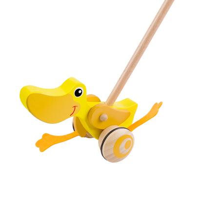 CLASSIC WORLD Houten Duwspeelgoed Eendje voor Kinderen