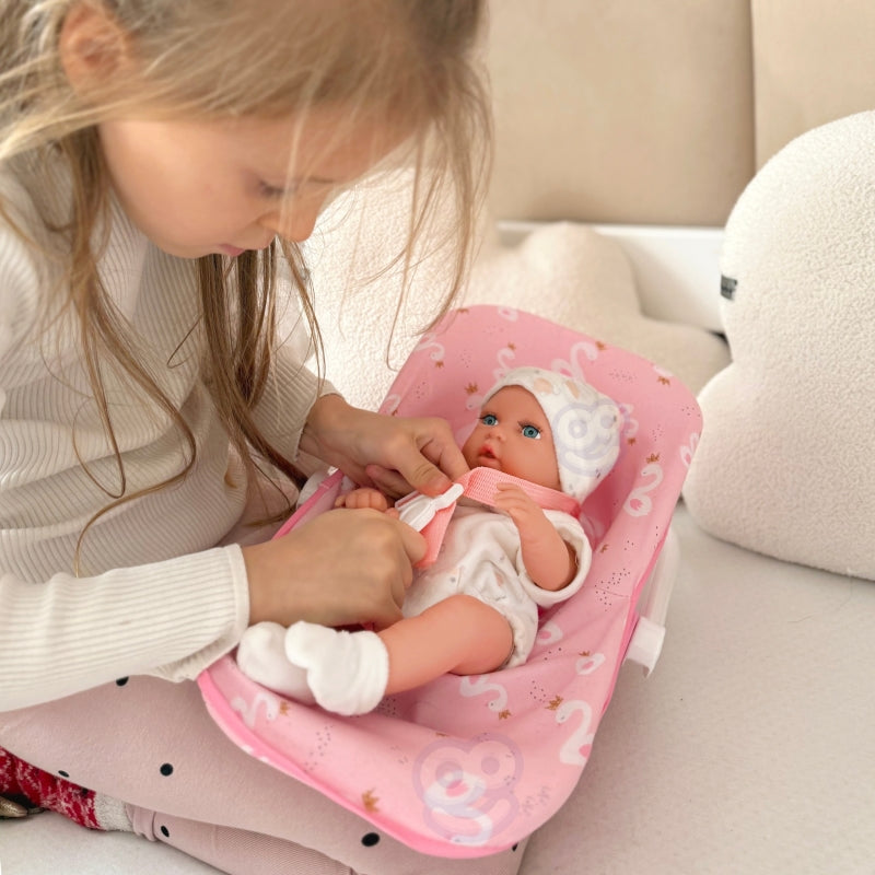 WOOPIE Baby pop set 30,5 cm + Roze Draagzak