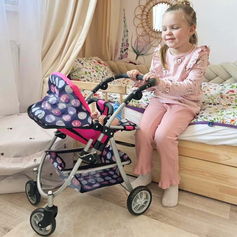 WOOPIE Poppenwagen Met Verstelbare Stoel met 4 Wielen