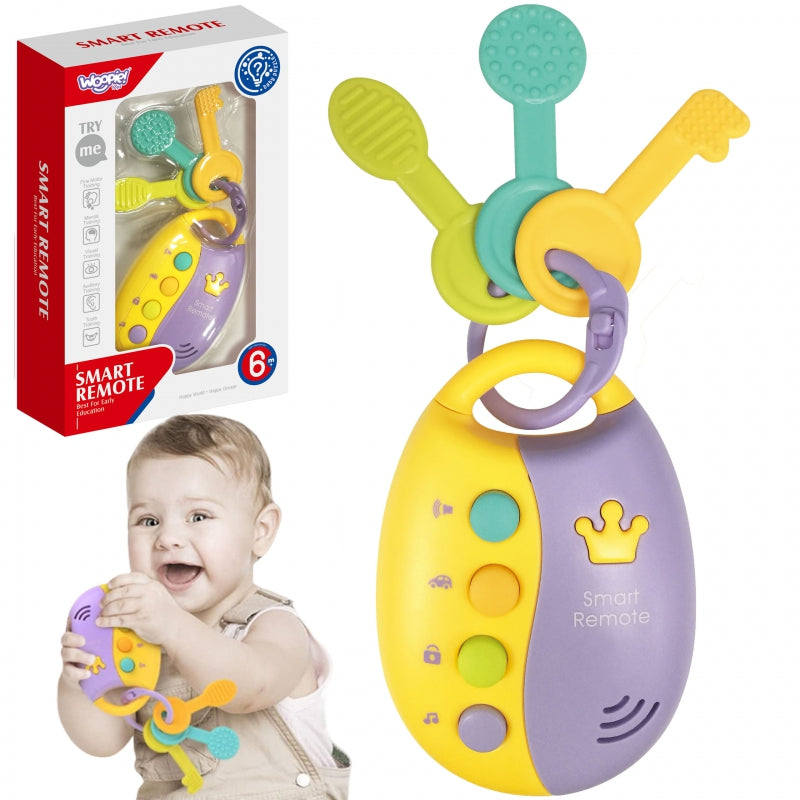 WOOPIE BABY Interactieve Autosleutels met Afstandsbediening – 2-in-1 Bijtspeeltje