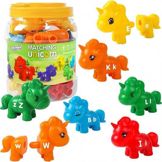 WOOPIE Educatief Eenhoorns Match de Letters set 13 stuks