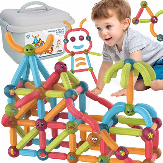 WOOPIE Magnetische Bouwstenen - 128 stuks