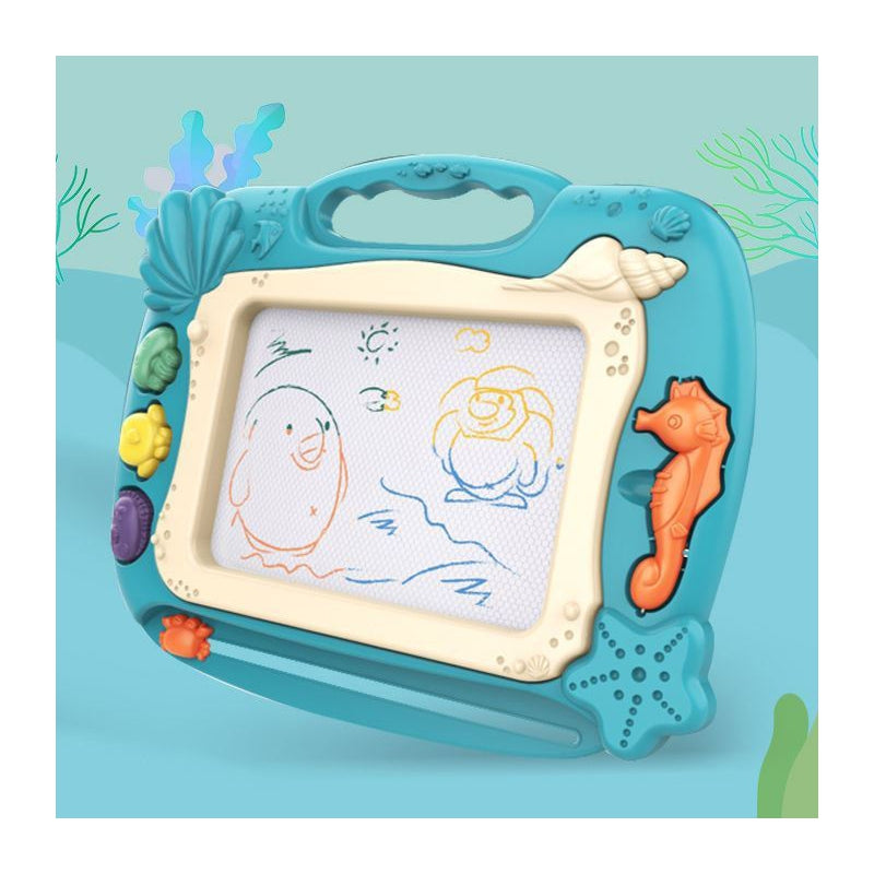 WOOPIE Magnetisch Tekenbord  Oceaanthema met  Stempels, Groen