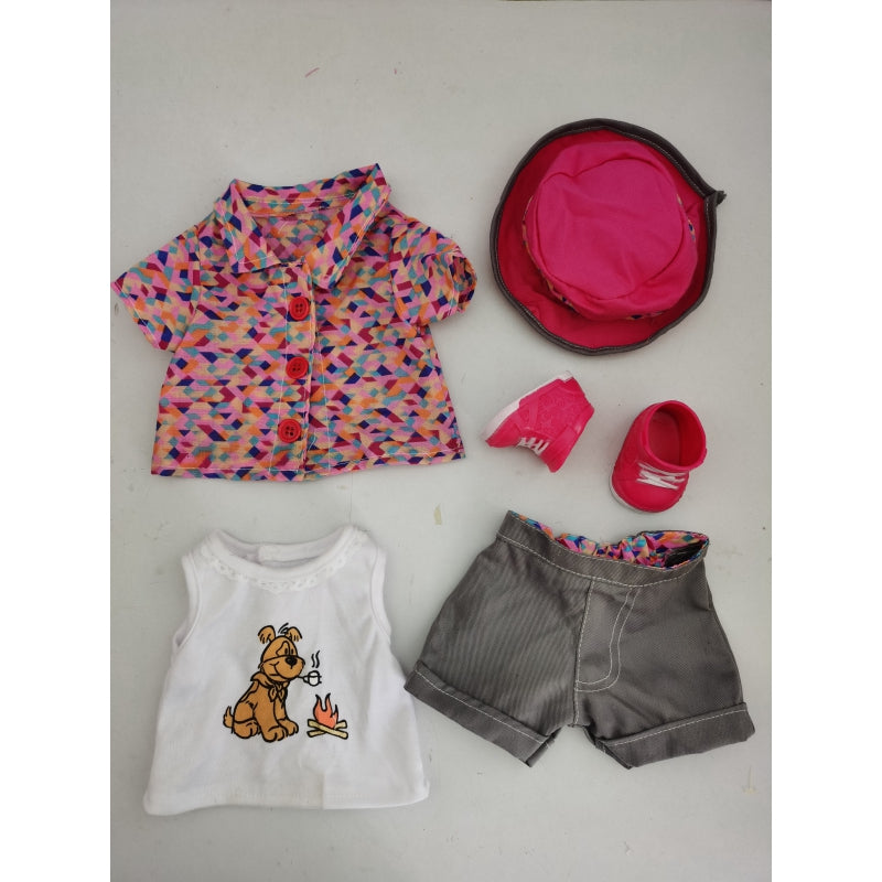 WOOPIE Kleurrijke Poppenkleding Hondenjasje Muts 43-46 cm
