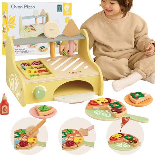 CLASSIC WORLD Houten Speelgoed Pizzaoven - Oven Pizza 3+ FSC