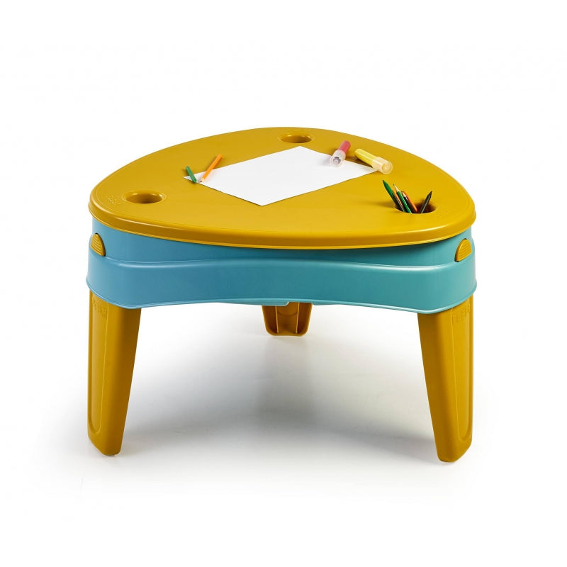 FEBER CASUAL Zand- en Watertafel met Deksel - 4in1 Zandbak - Bureau - Picknicktafel Set