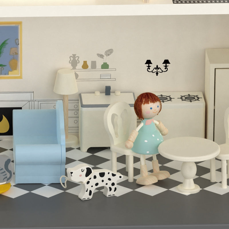 CLASSIC WORLD Houten Vintage Poppenhuis