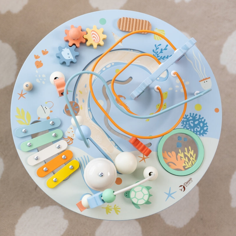 CLASSIC WORLD Houten Activiteitentafel "Sea Life" Thema met geluid