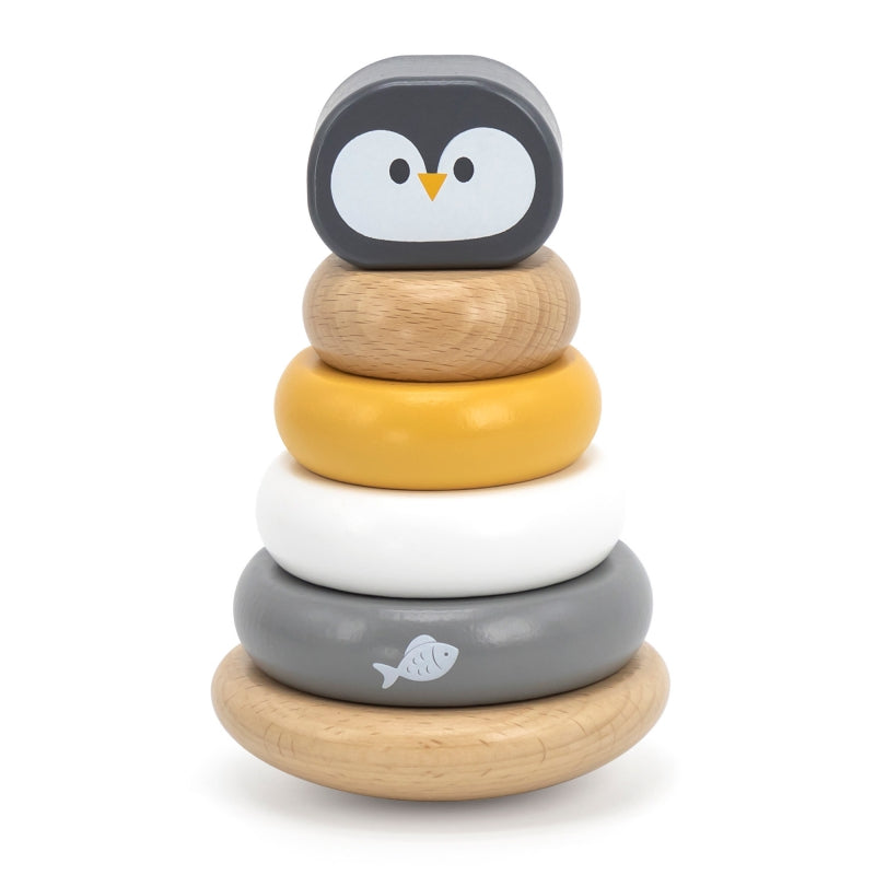 VIGA Houten Bouwblokken Piramide - Pinguïn