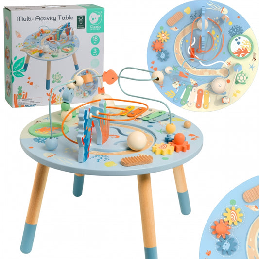 CLASSIC WORLD Houten Activiteitentafel "Sea Life" Thema met geluid