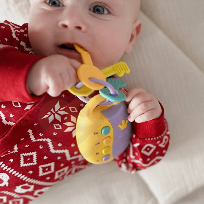 WOOPIE BABY Interactieve Autosleutels met Afstandsbediening – 2-in-1 Bijtspeeltje