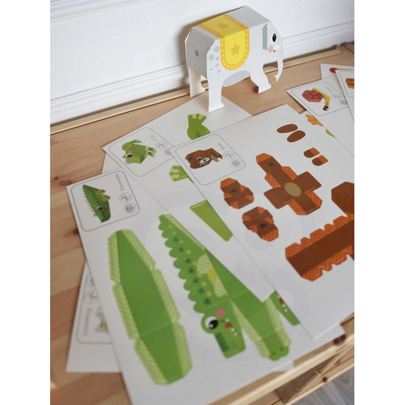 WOOPIE ART&FUN Origami set - Knutsel 3D dieren - 10 Dieren