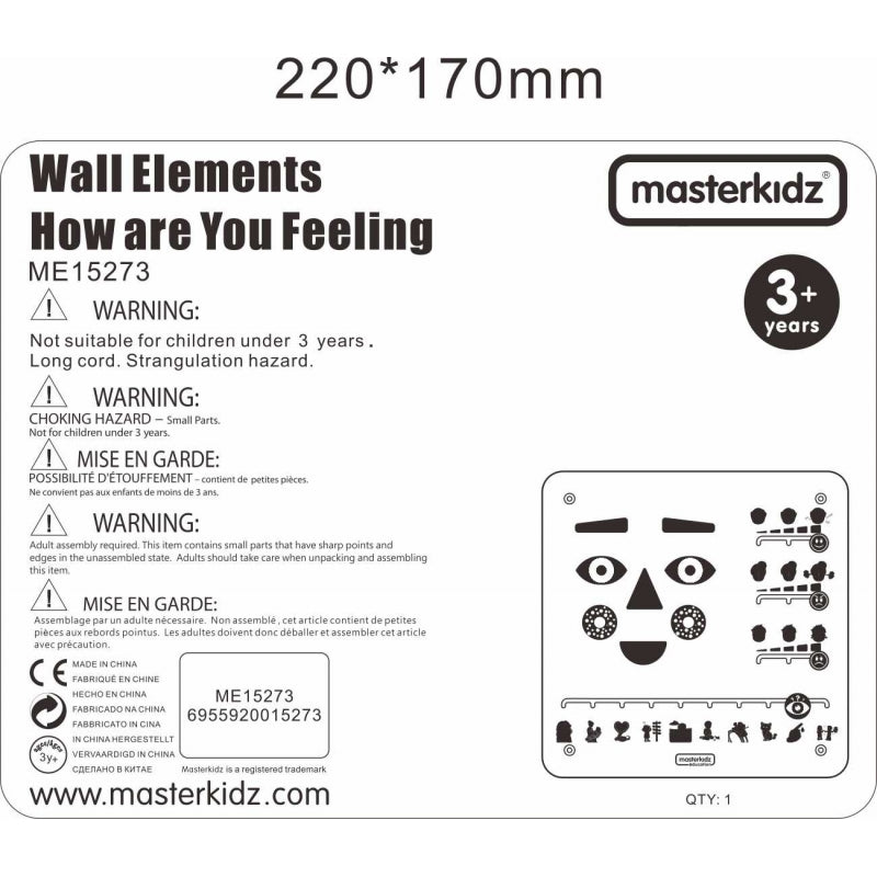 MASTERKIDZ Tablica Edukacyjna Jak Się Czujesz?  Nauka Emocji Montessori