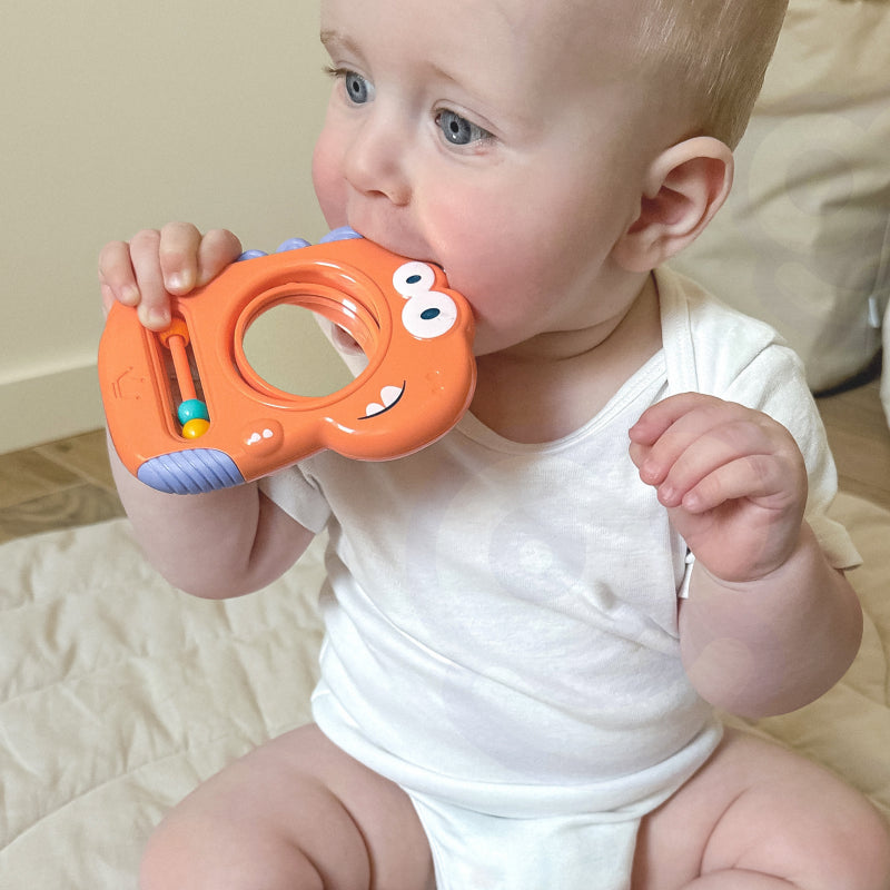 WOOPIE Sensorisch Speelgoed  voor Baby's Bijtspeeltje, Spiegel Dino