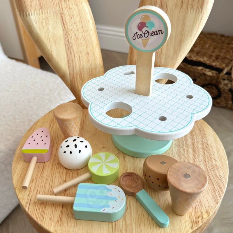 TOOKY TOY Houten Magnetisch speelgoed IJsjes op Standaard